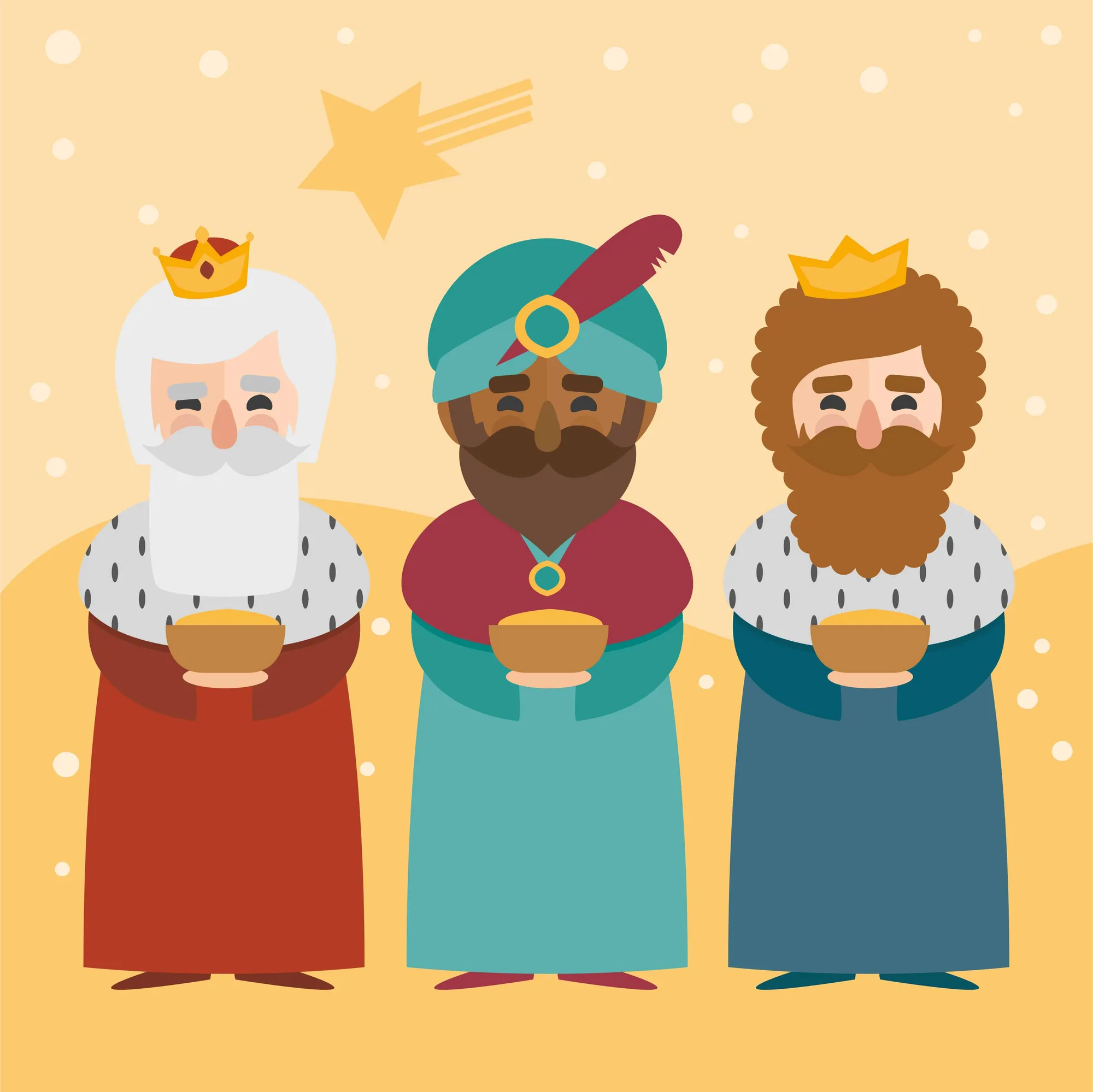 Kids' craft with wise men figures