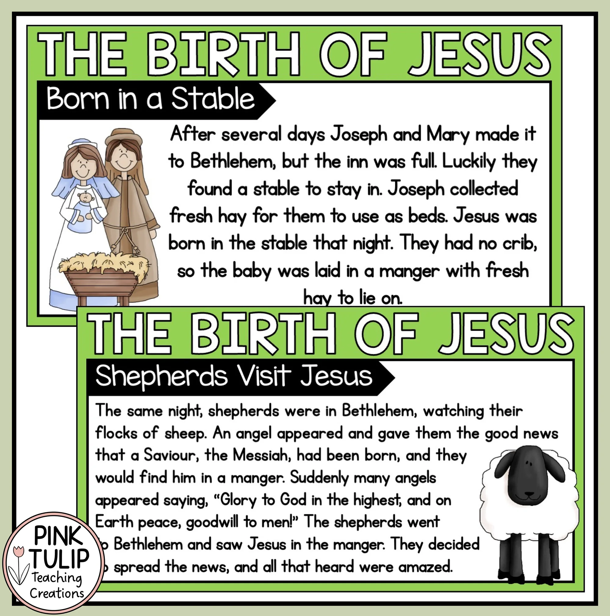 birth of the jesus - The Birth of Jesus Powerpoint Guided Teaching Etsy