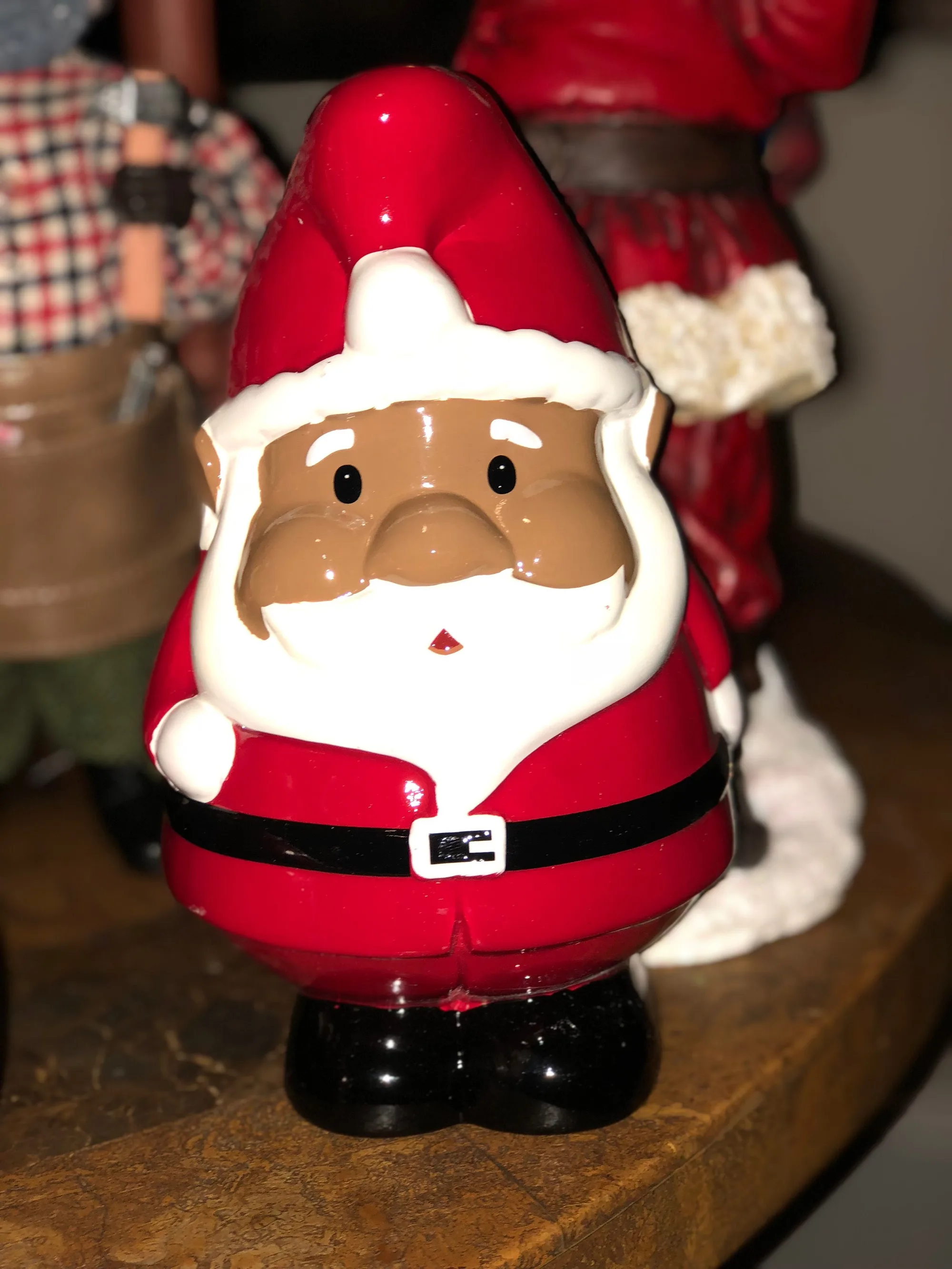 black santa claus figurines - Pin on African American Santa Collection