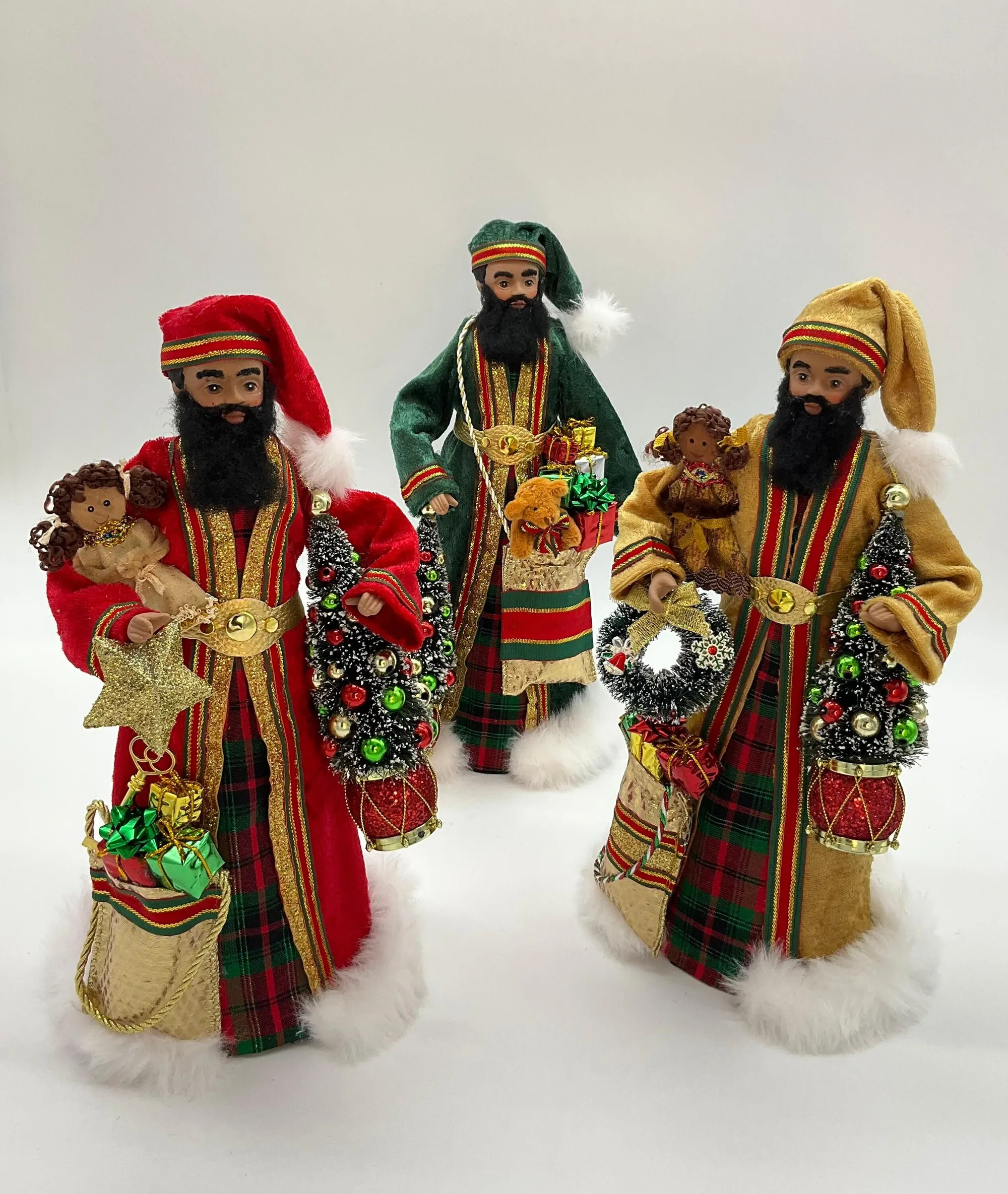 black santa figurine printable page 2