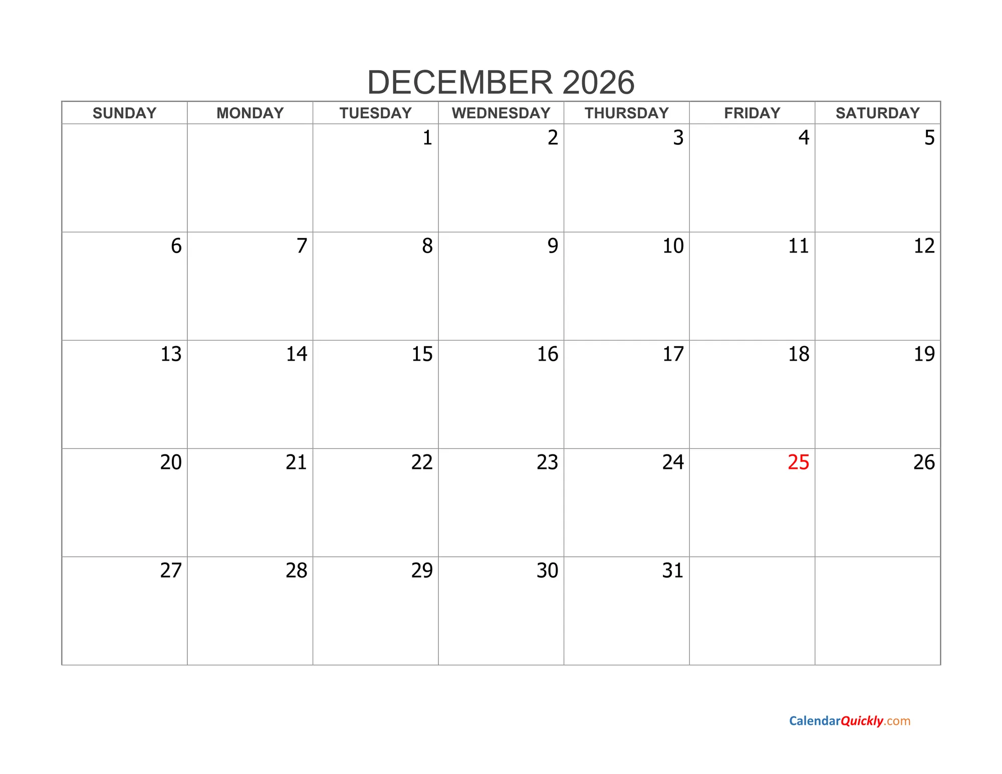 fillable calendar for december