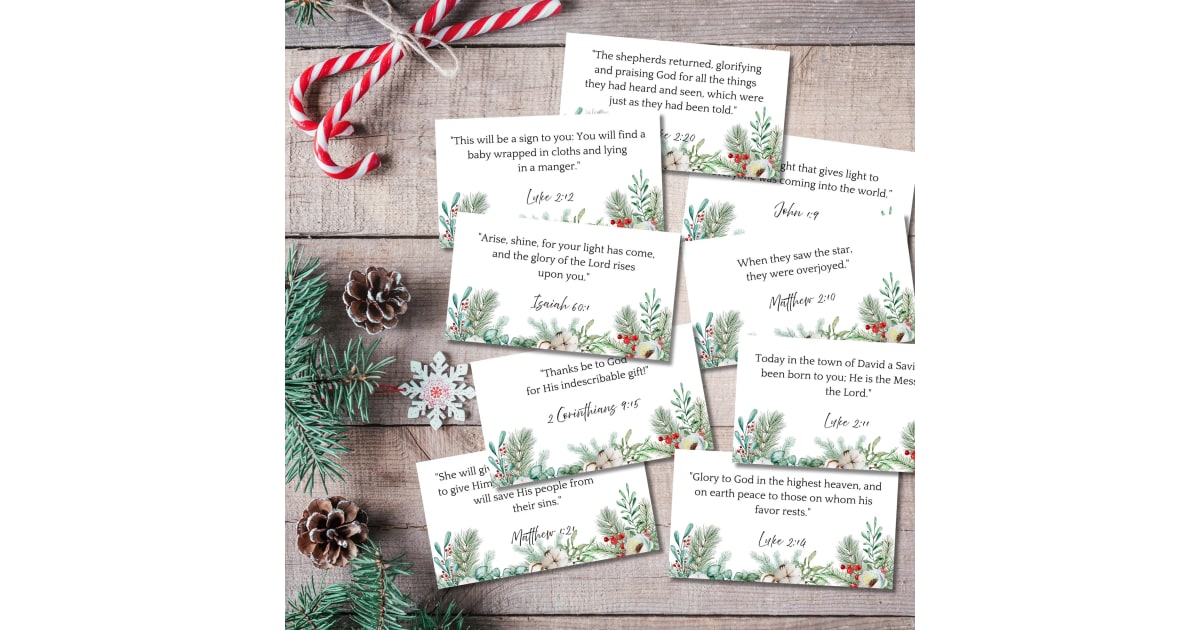 14 Christmas Bible Verses for Cards to Share Joy
