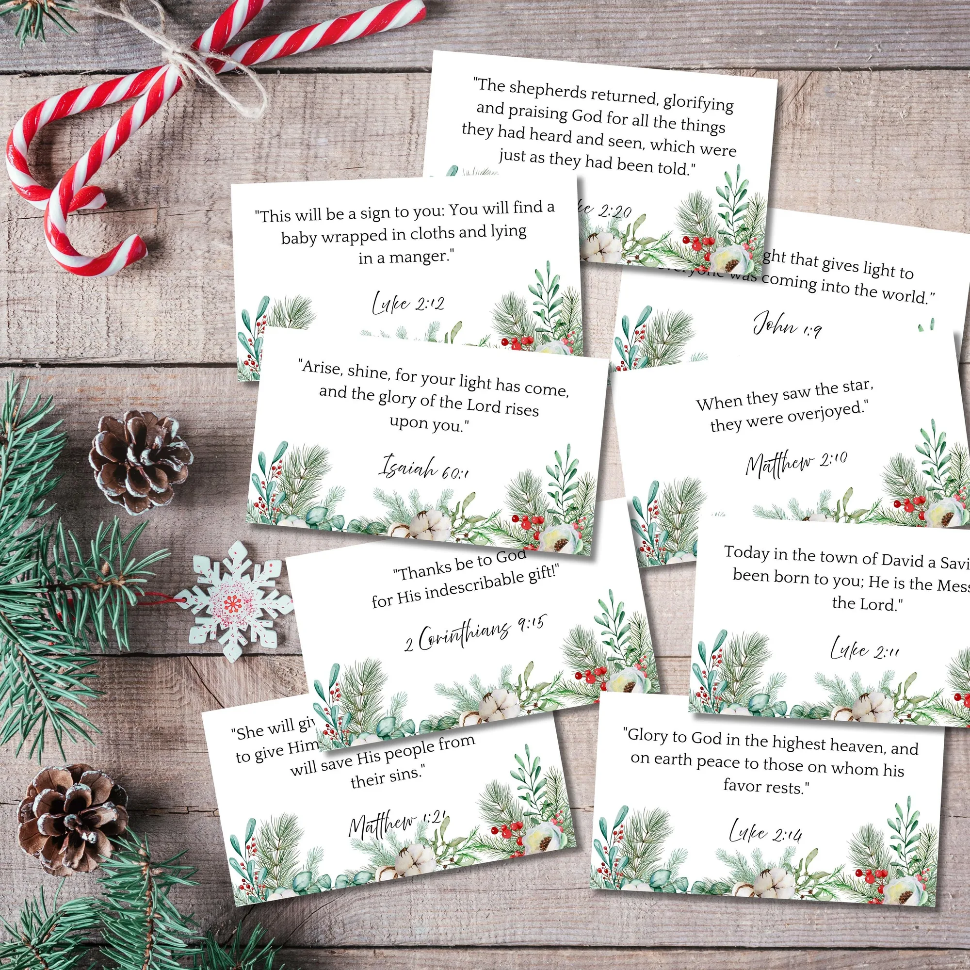 christmas bible verses for cards printable page 1