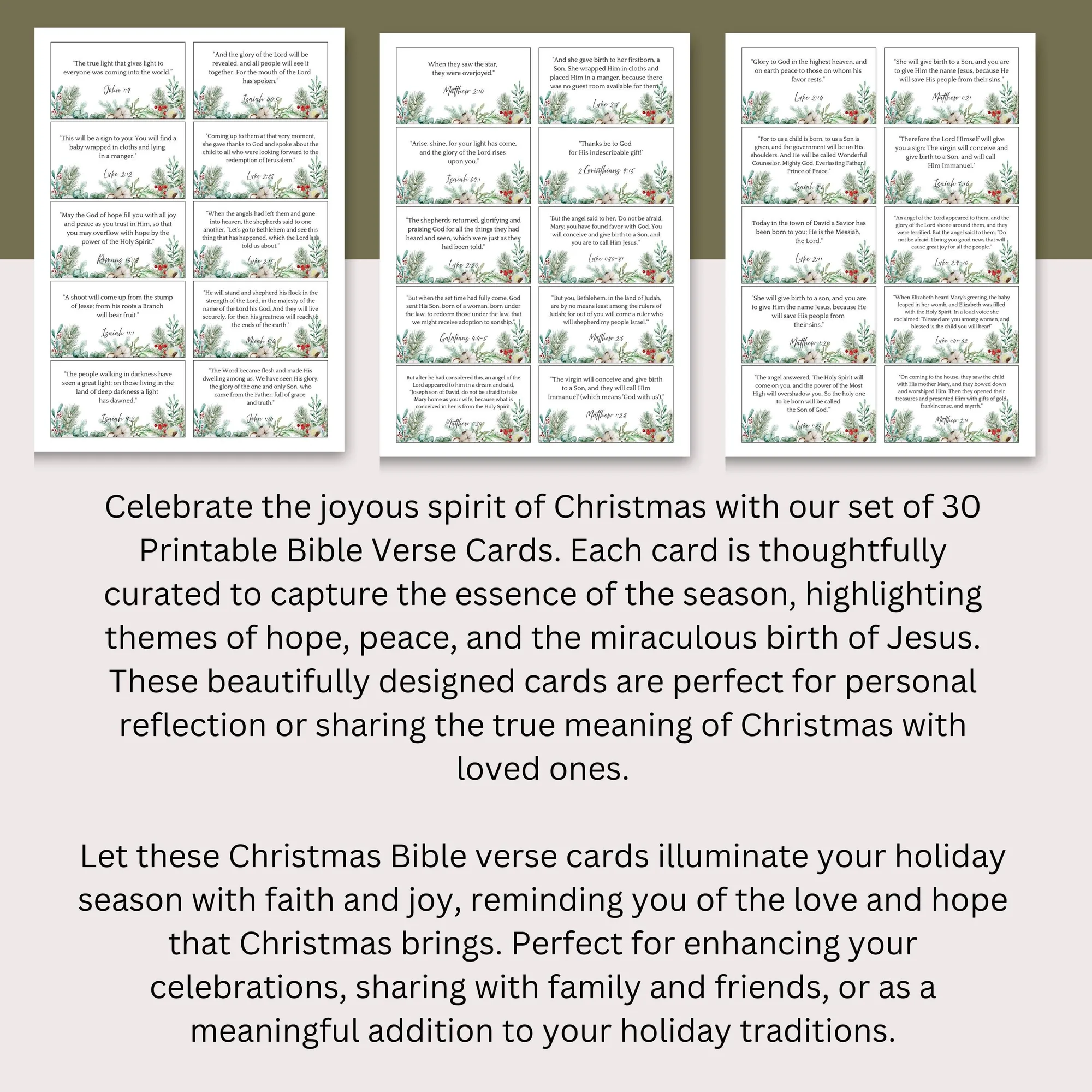 christmas bible verses for cards printable page 3