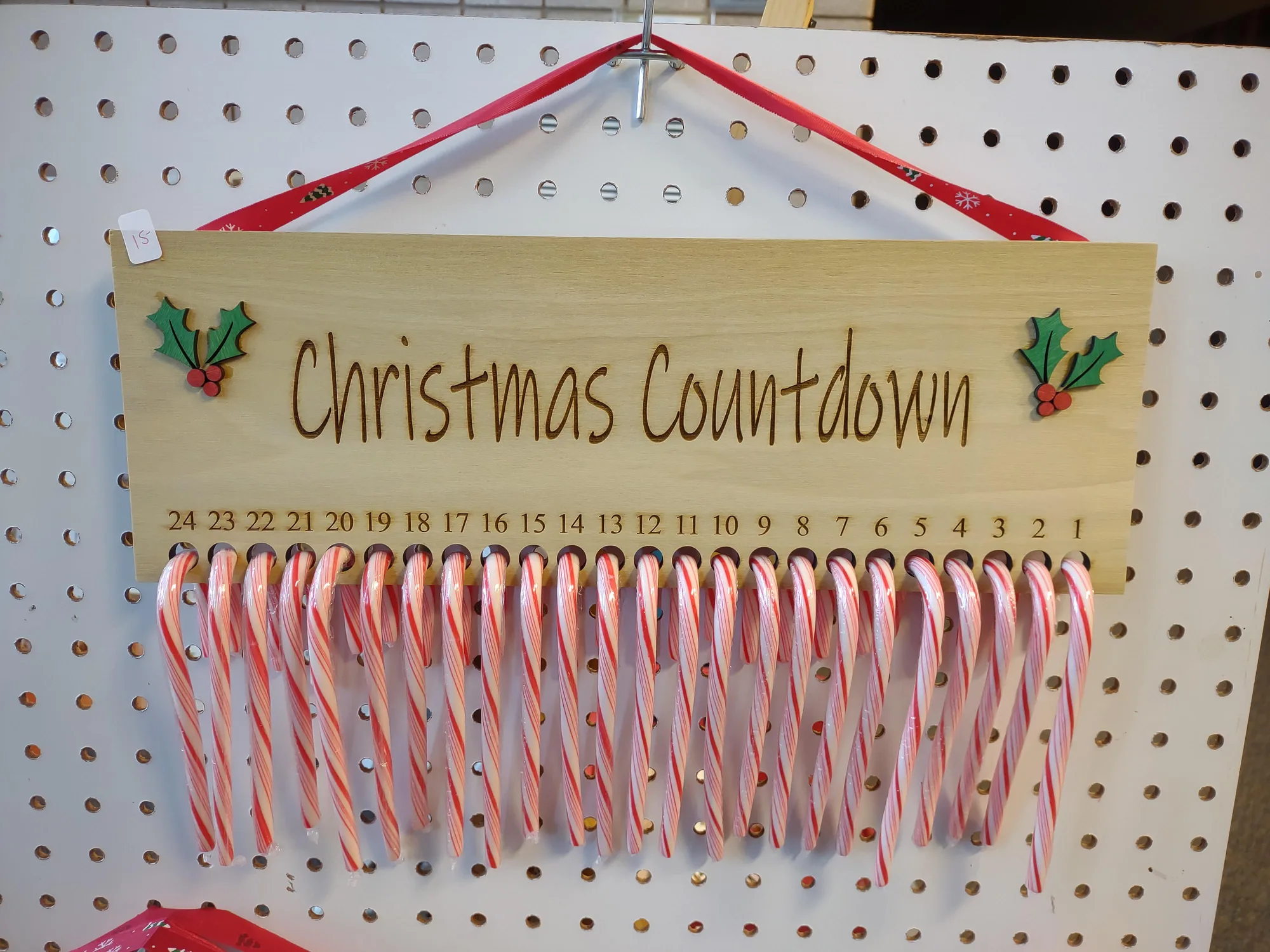 candy cane sign for Christmas