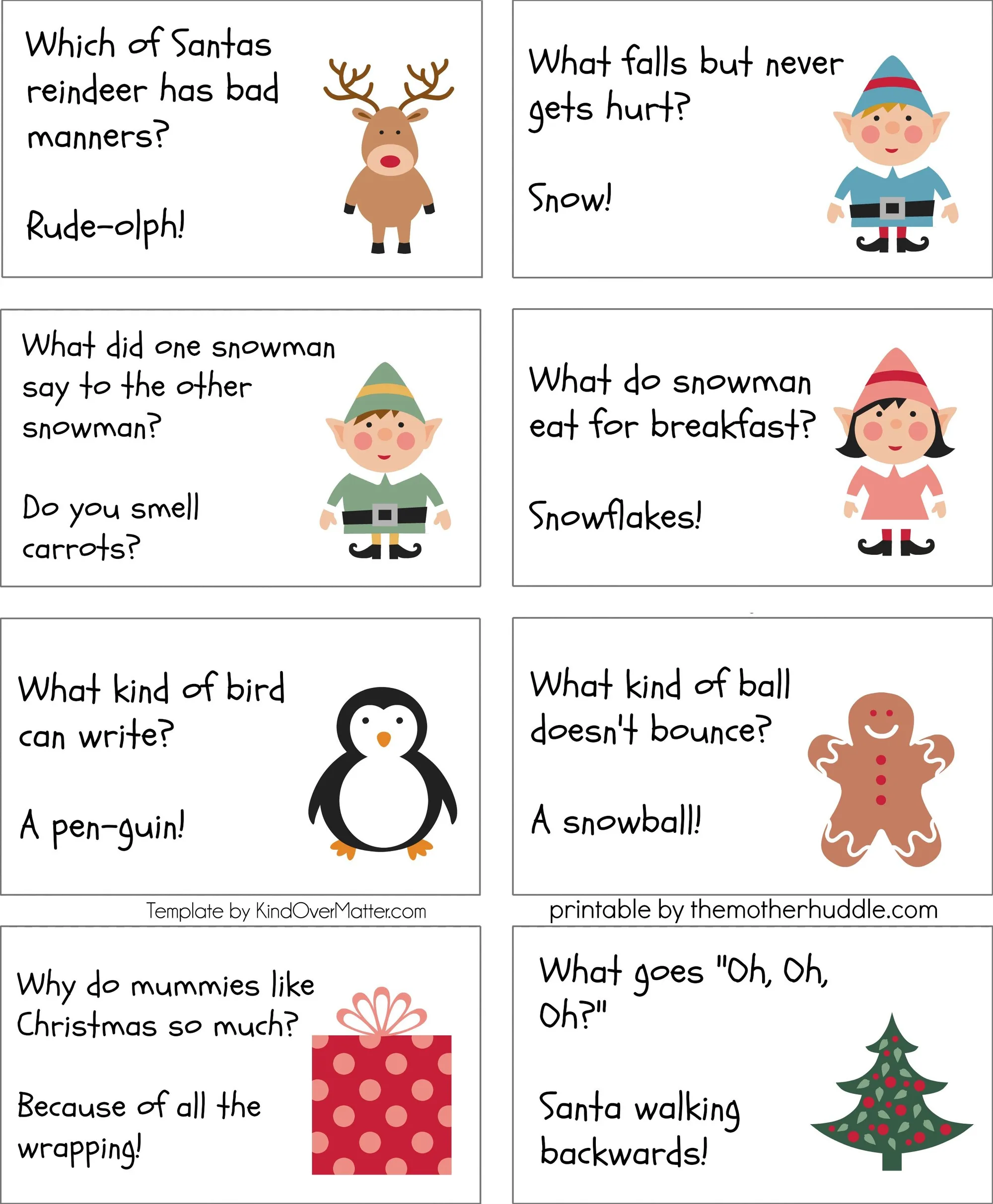 christmas jokes for kids - Jokes For Kids Printable