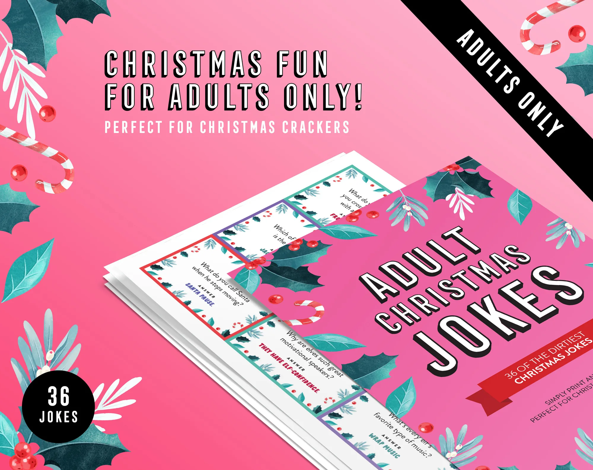 christmas jokes funny adults printable page 2