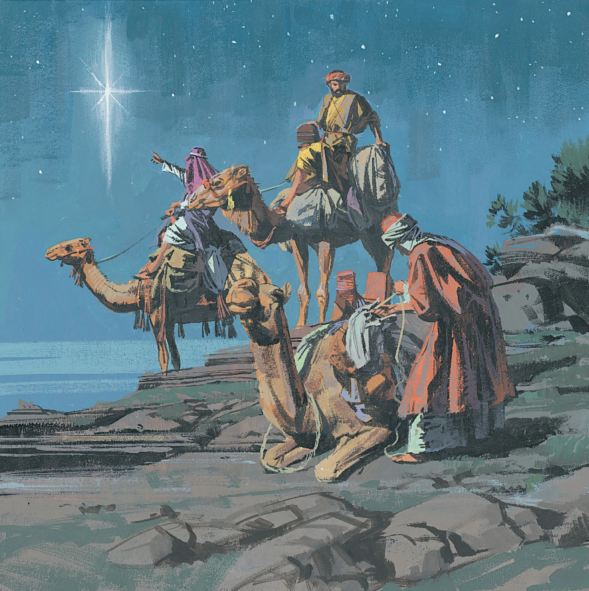 coloring wise men visit