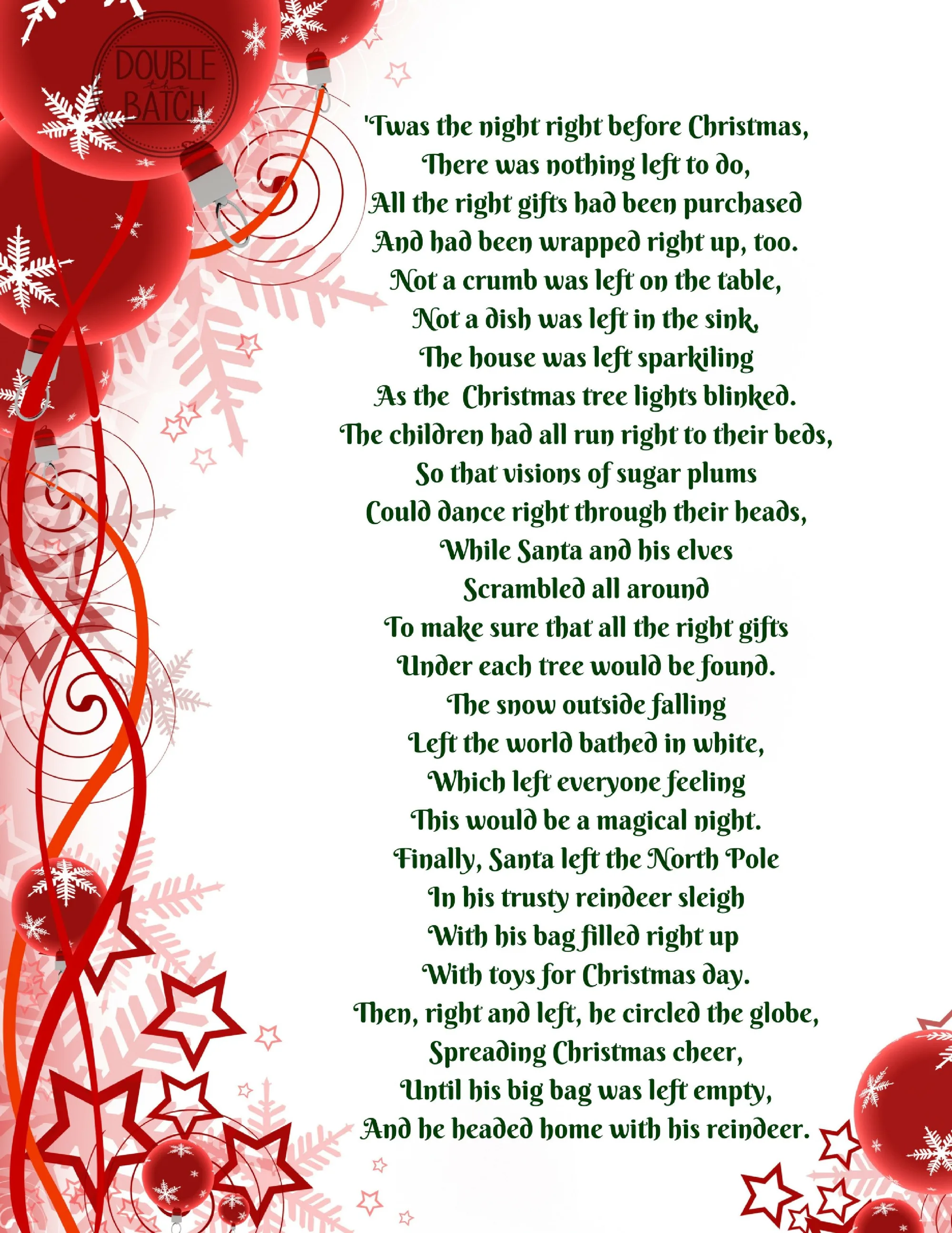 Right-left Christmas game printable