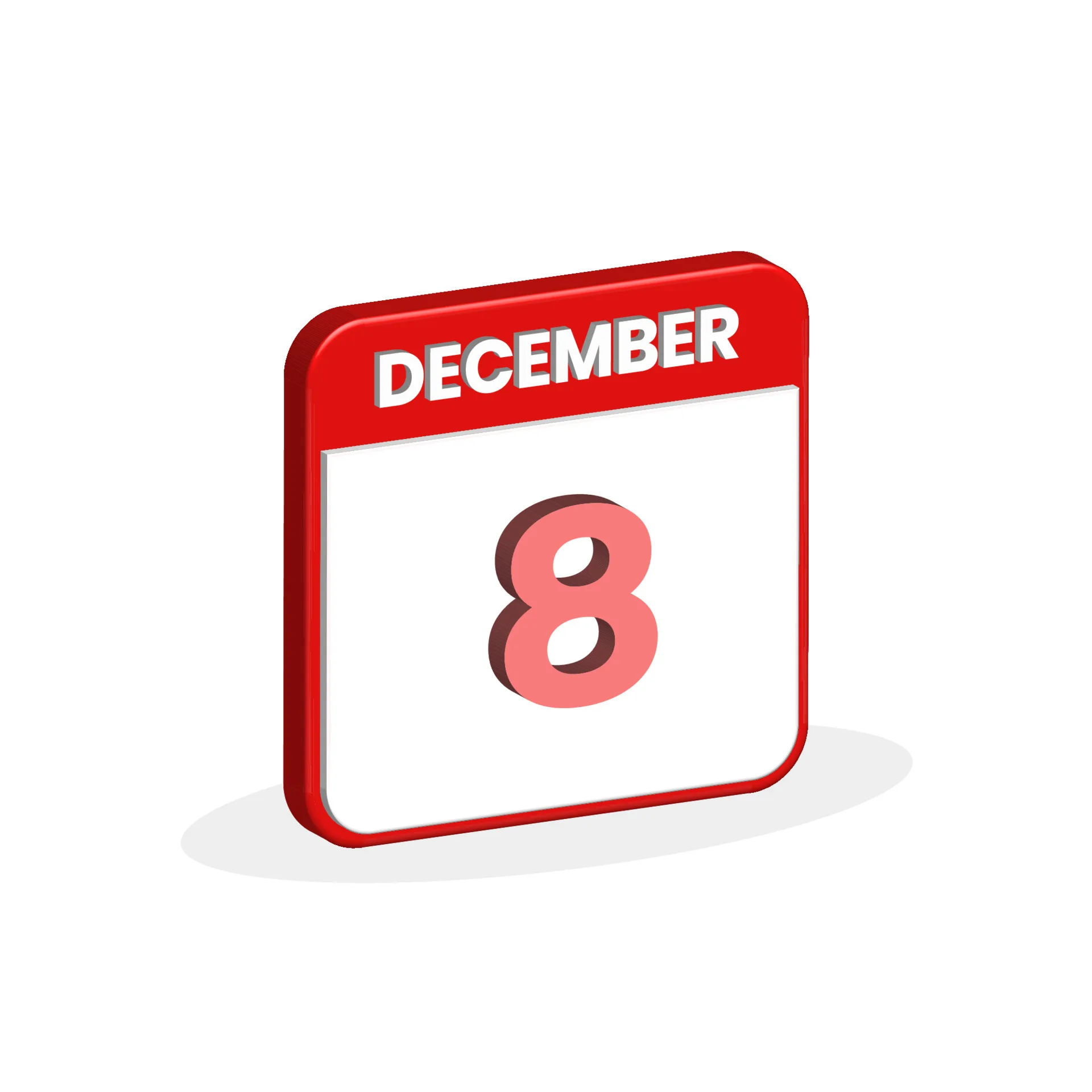 december 8th calendar icon