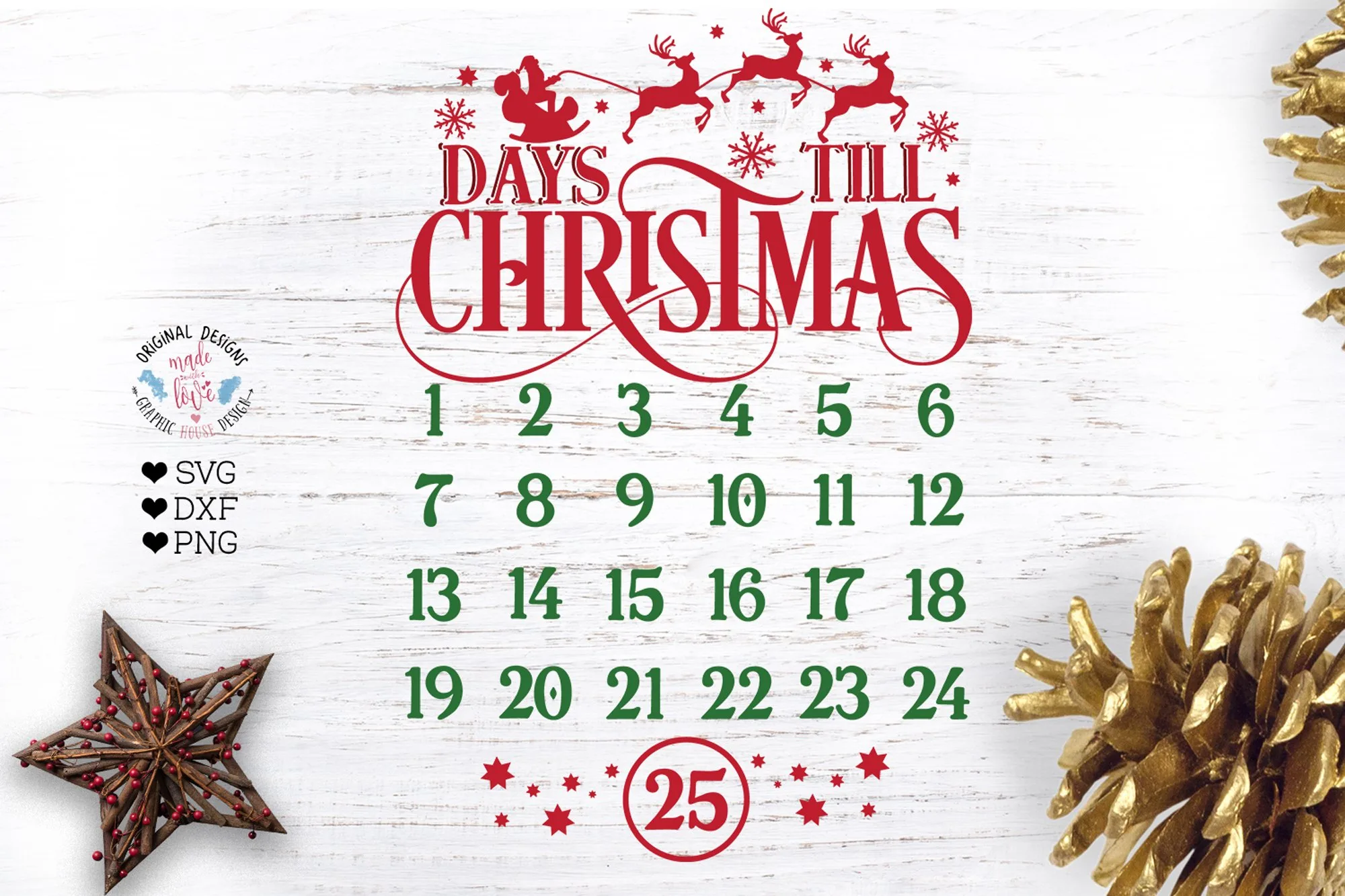 days till Christmas calendar