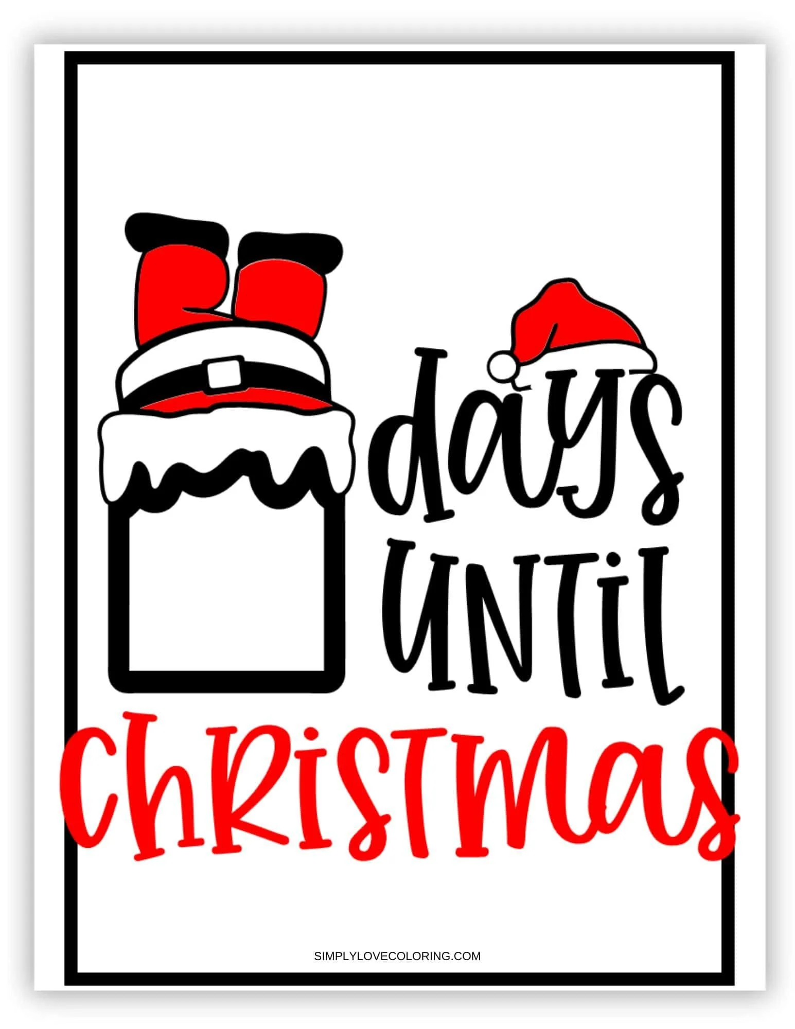 how many sleeps till christmas printable page 5