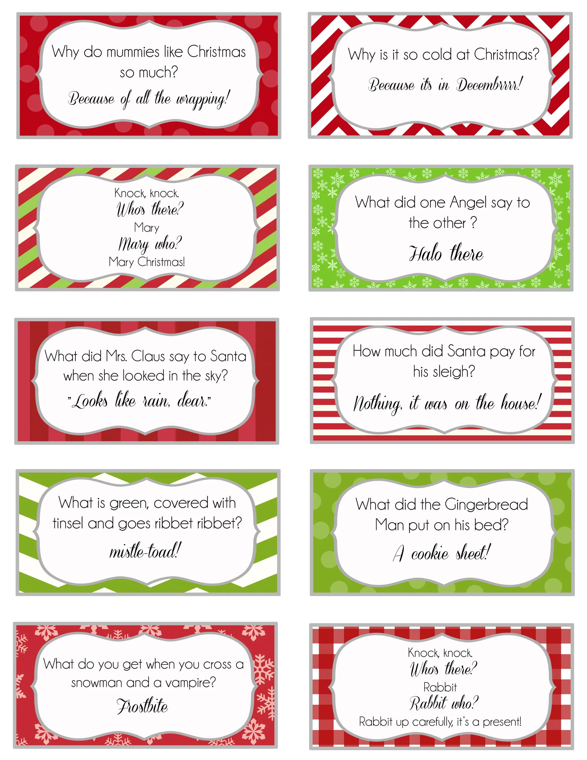 printable with christmas jokes