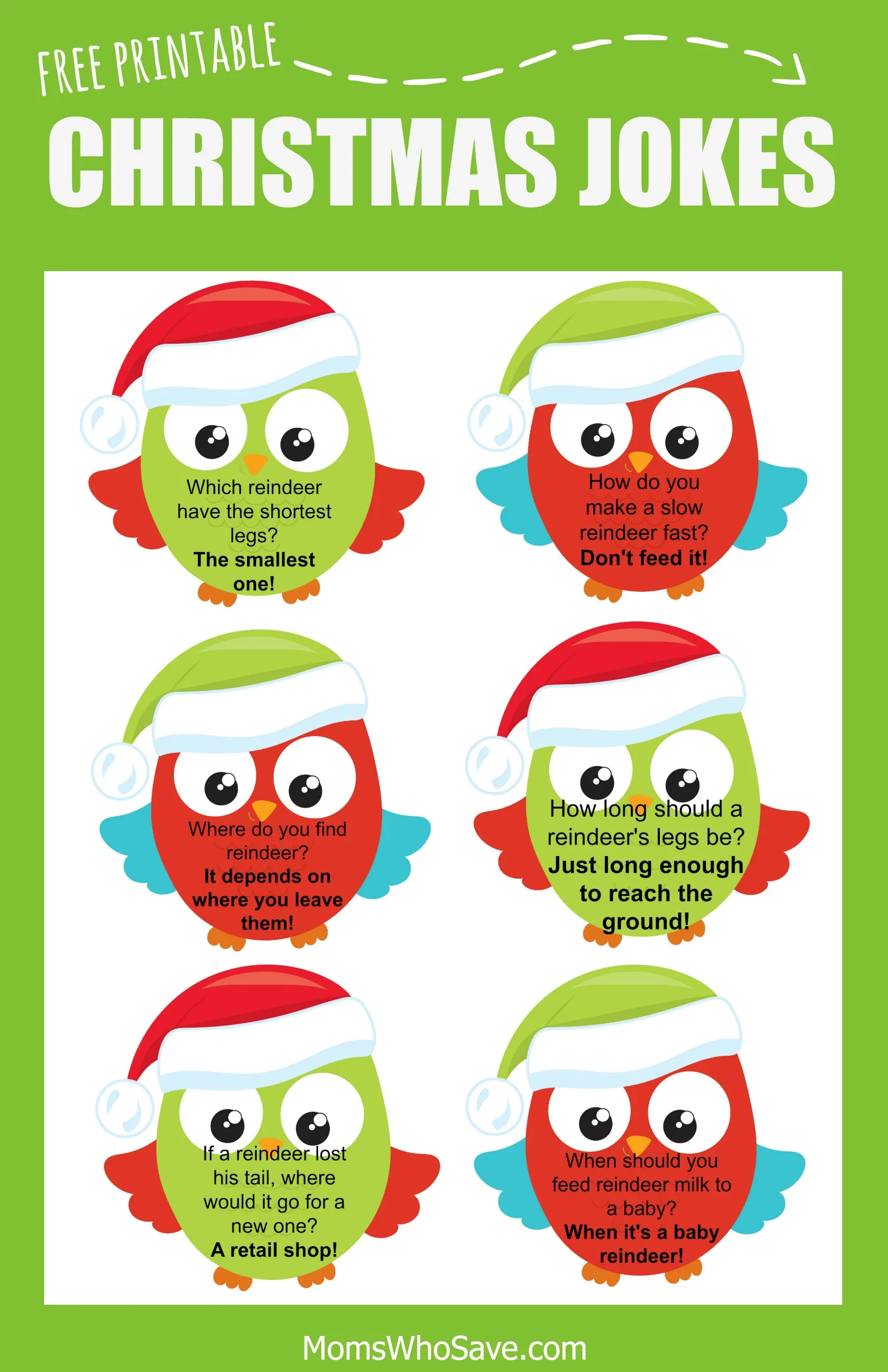 kids christmas jokes - Funny Jokes For Kids Printable