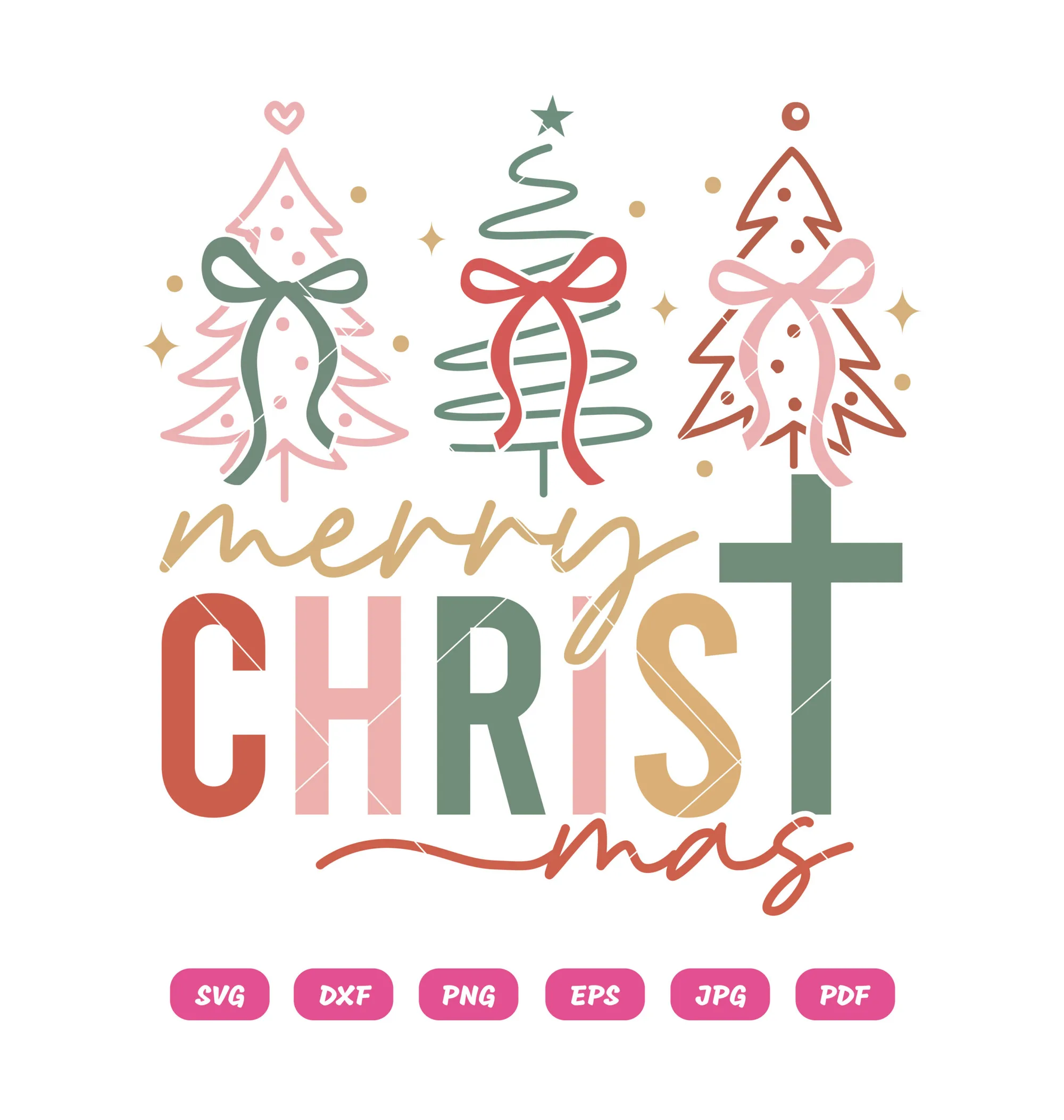 religious christmas tree design