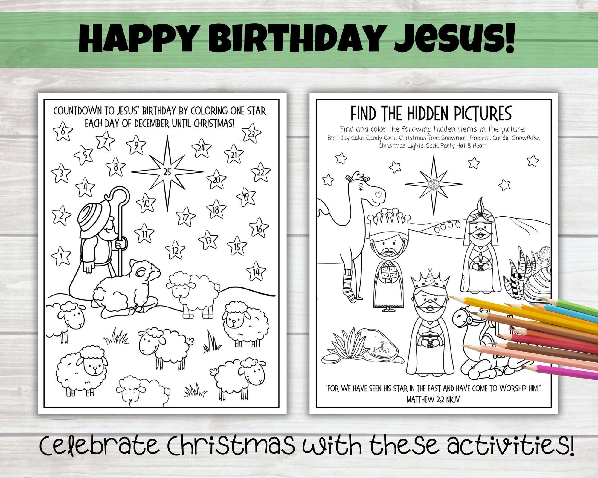 when was jesus birthday - Download and print Happy Birthday Jesus Printables For Kids (Free PDF)