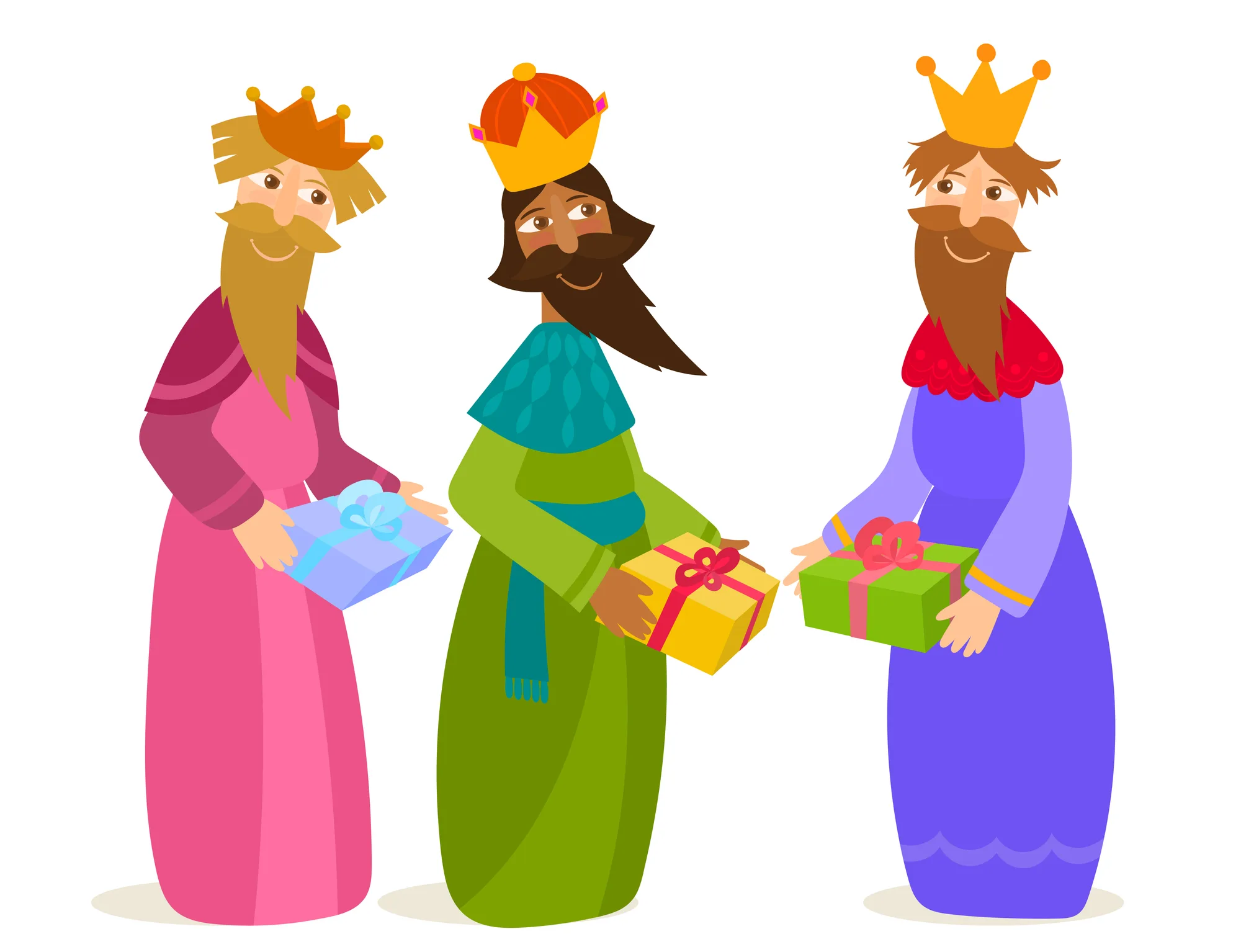 wise men with gifts vector